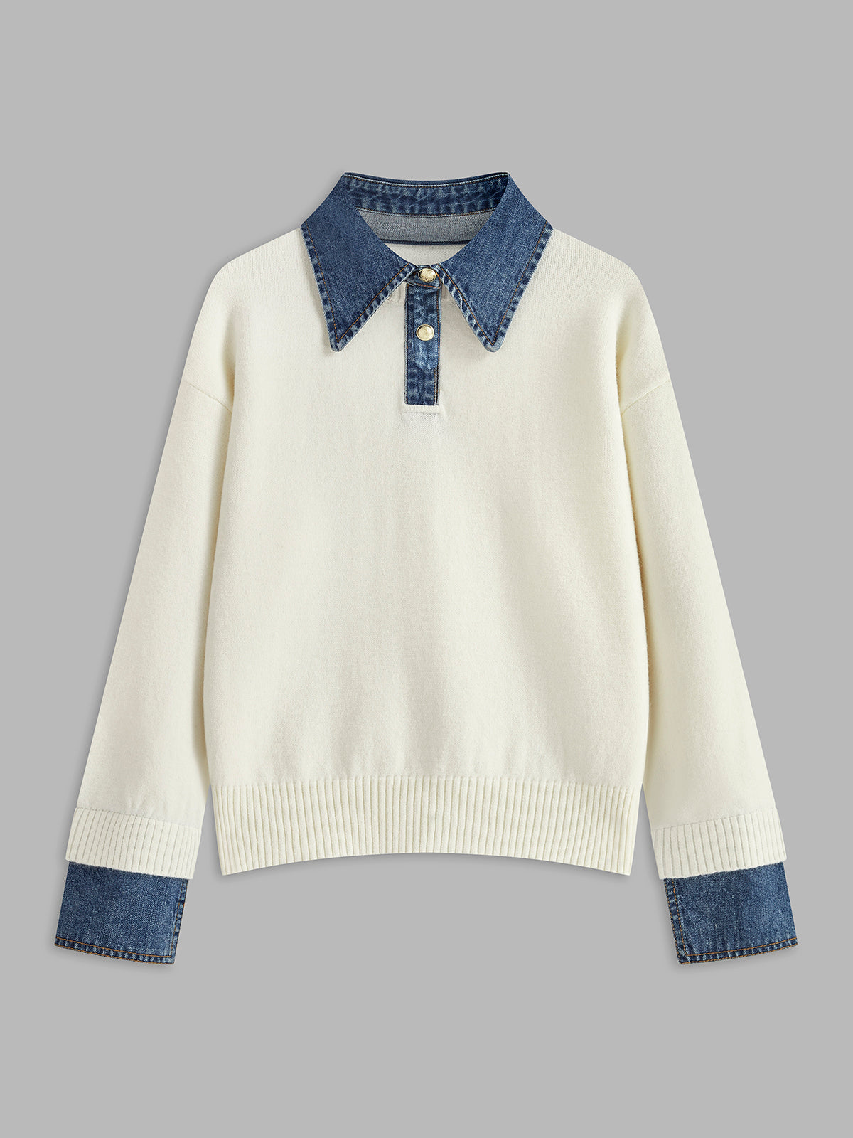 Caroline™ | Knit Sweater Denim