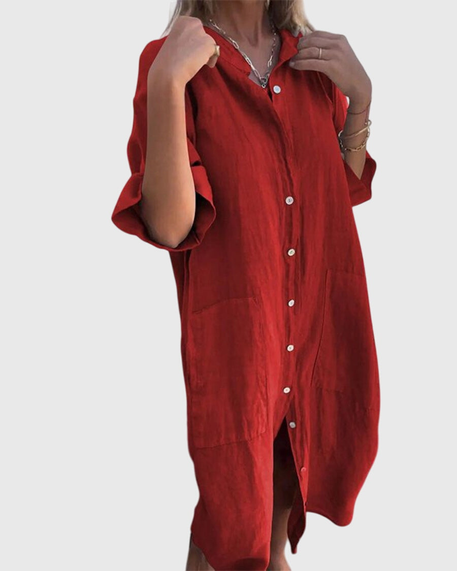 Jady™ | Ibiza-Style Casual Shirt Dress