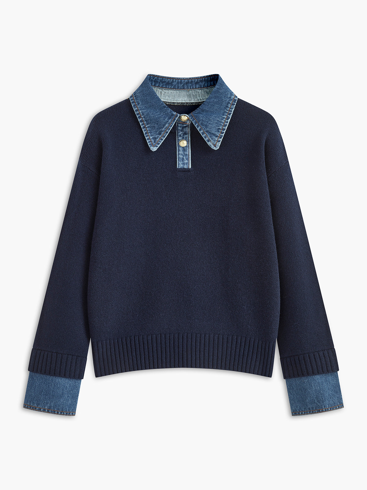 Caroline™ | Knit Sweater Denim
