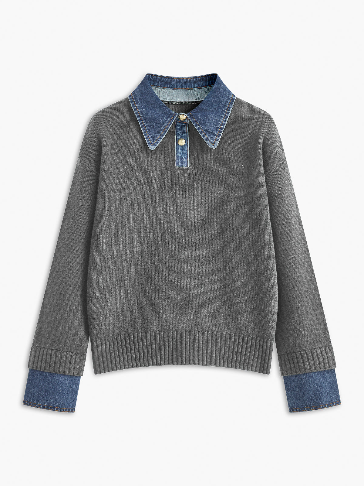 Caroline™ | Knit Sweater Denim