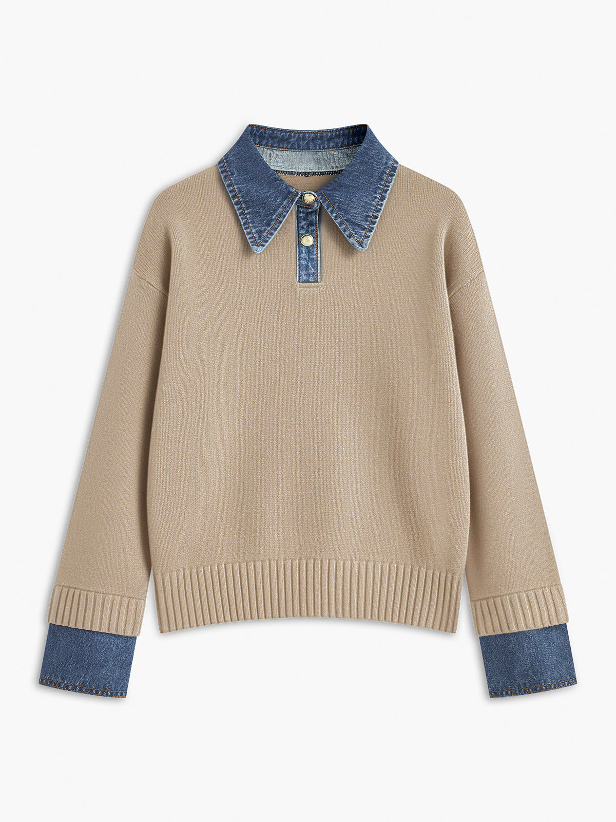 Caroline™ | Knit Sweater Denim